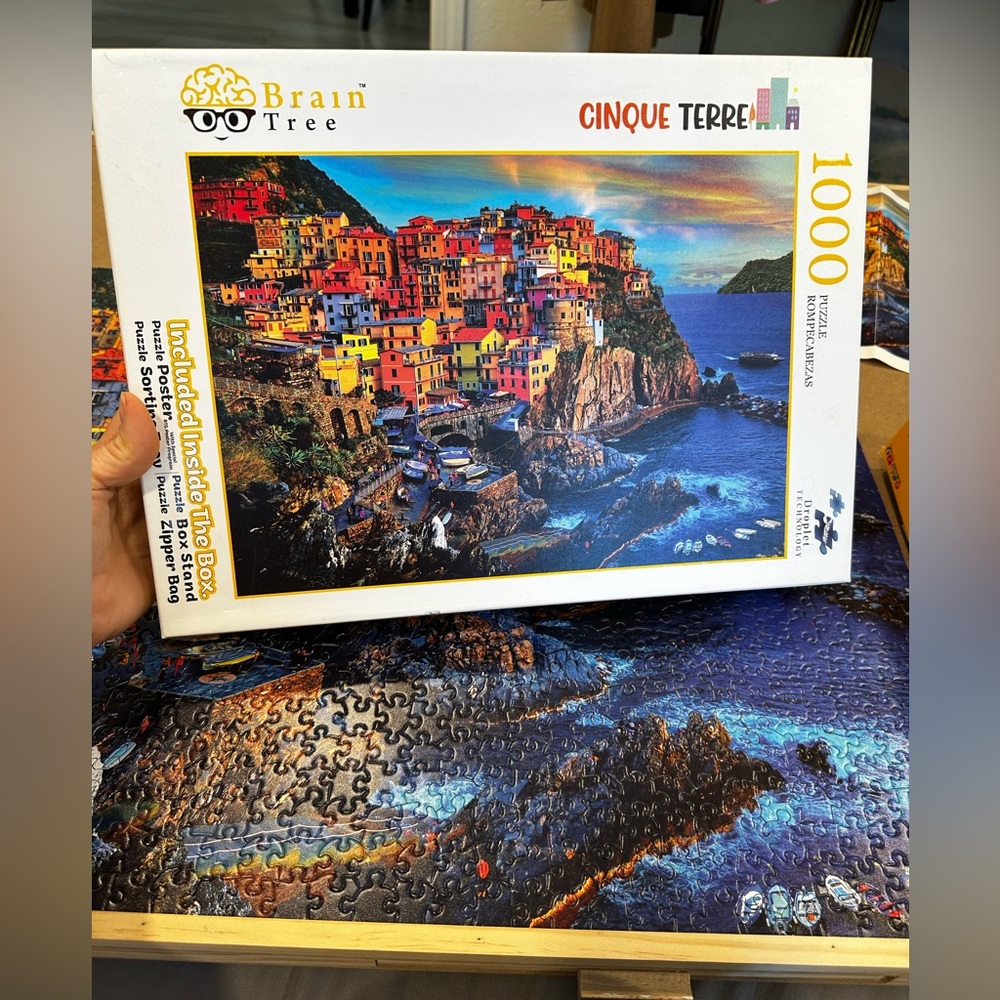 Brain Tree Cinque Terre Vibrant Coastal Village Puzzle, 1000 pcs